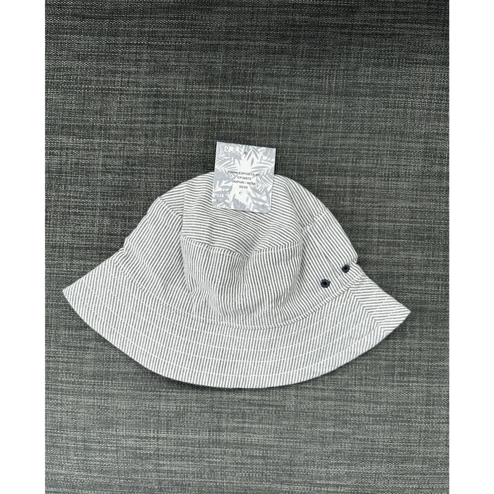 New Tommy Bahama Kids Toddler White Blue Chambray Bucket Hat Size 4T